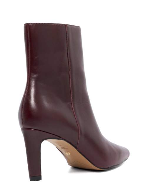 Dune London Wide fit wf ovation ankle boots in burgundy, 2 of 5