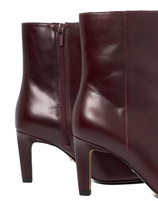 Dune London Wide fit wf ovation ankle boots in burgundy, 5 of 5