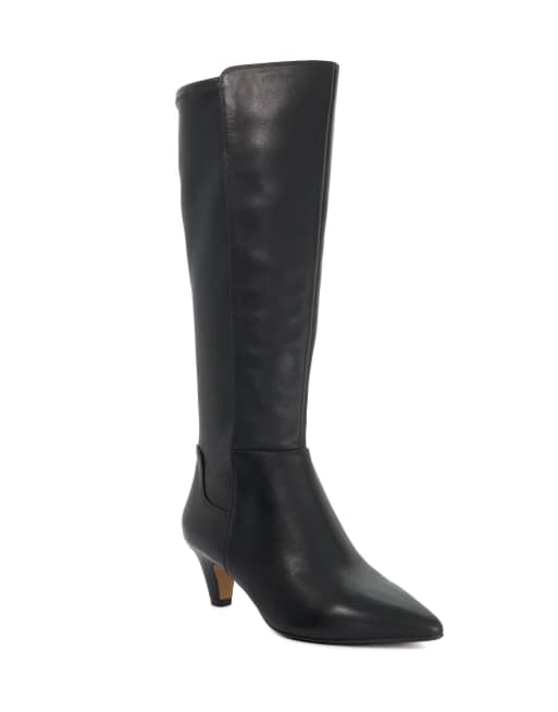 Dune London Wide fit wf sera knee high boots in black, 3 of 3