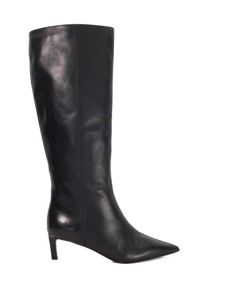 Dune London Wide fit wf smoothly knee high boots in black - view 1
