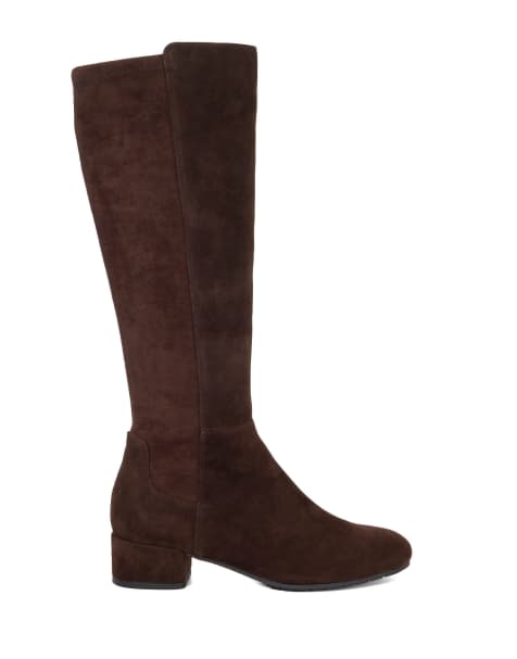 Dune London Wide fit wf tayla knee high boots in brown - view 1