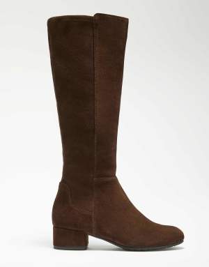 Dune London Wide fit wf tayla knee high boots in brown