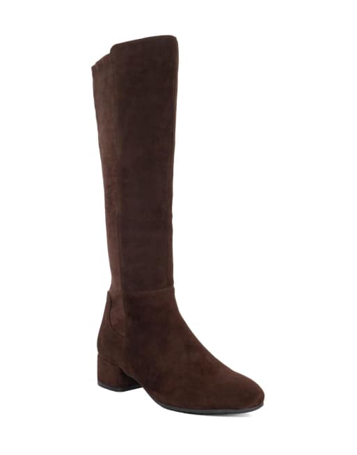 Dune London Wide fit wf tayla knee high boots in brown, 4 of 4
