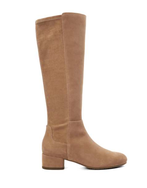Dune London Wide fit wf tayla knee high boots in caramel - view 1