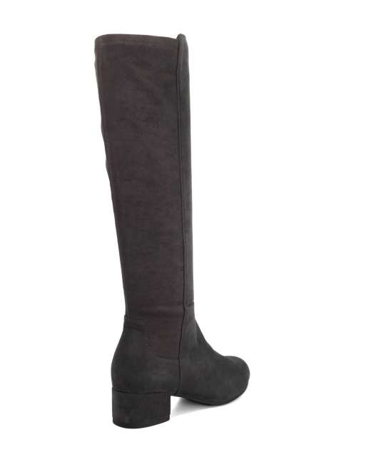 Dune London Wide fit wf tayla knee high boots in dark grey, 2 of 4