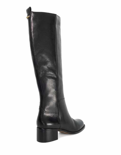 Dune London Wide fit wf turner knee high boots in black, 2 of 4