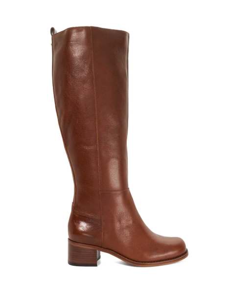 Dune London Wide fit wf turner knee high boots in tan - view 1