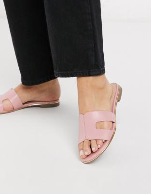 dune loopy slip on flat sandals