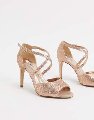 rose gold sandals for wedding