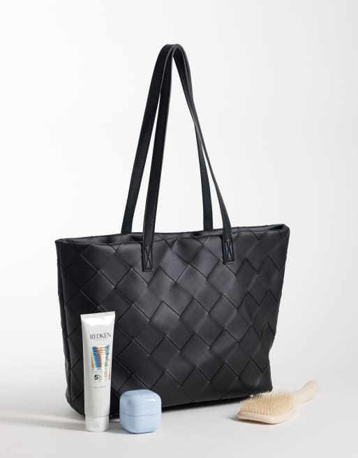 Dune - Maxi borsa nera intrecciata , 2 di 4