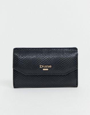 Dune - Medium portemonnee met krokodillenprint-Zwart
