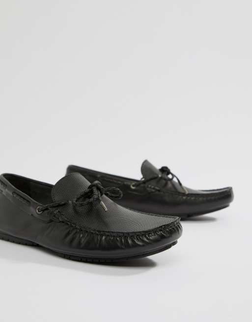 Dune - Mocassins de conduite - Cuir noir