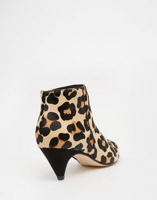 animal skin ankle boots