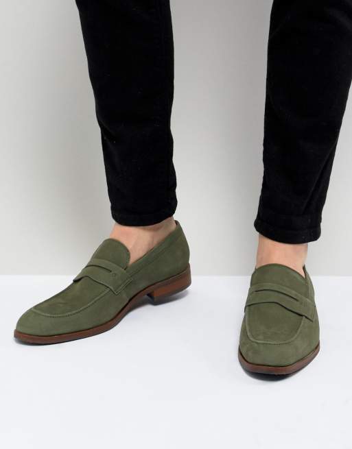 Green penny hot sale loafers