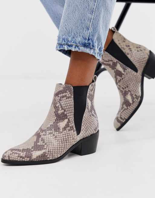 Dune shop snakeskin boots