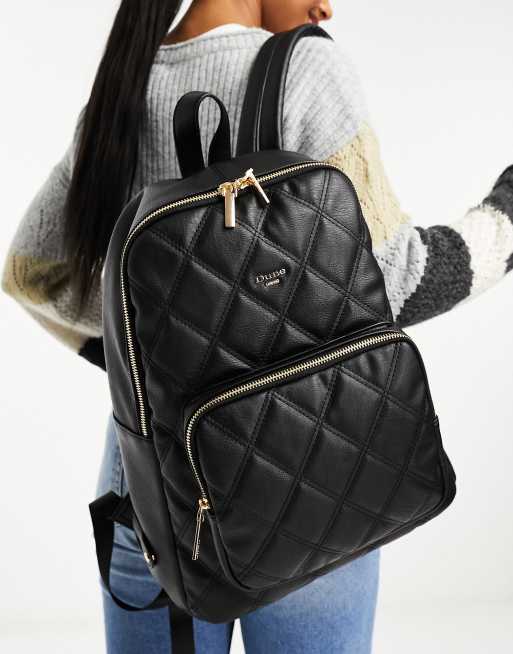 Dune quilted backpack in black