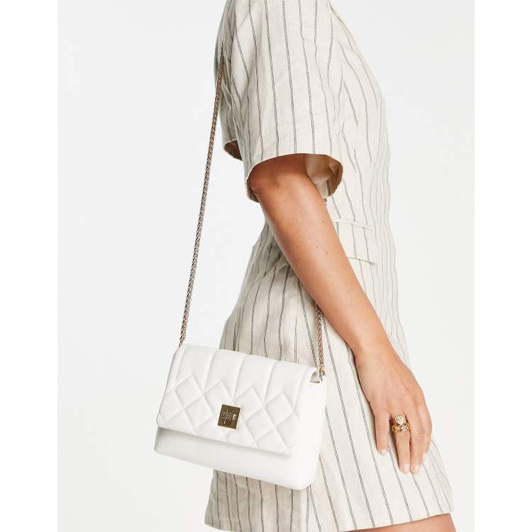 White quilted best sale leather bag