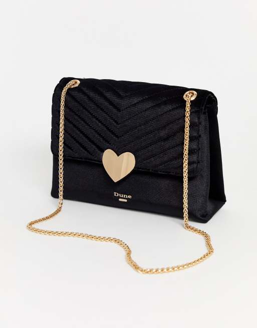 Dune quilted shoulder bag in black