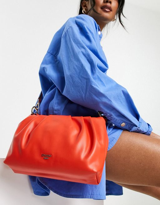 Dune London Saffiano Leather Crossbody Bag - Orange Crossbody Bags, Handbags  - WDUNE20428