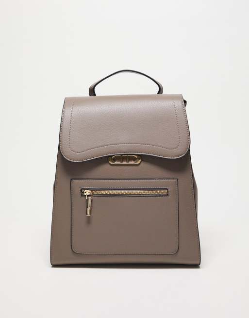 Dune - Sac à dos en PU avec poche zippée - Taupe