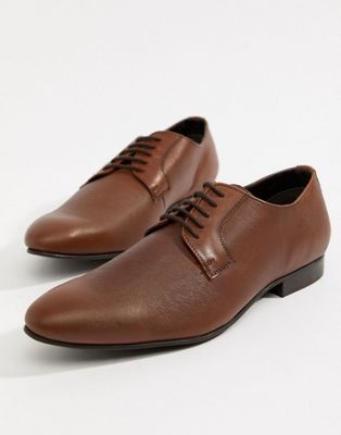Dune Saffiano Shoes In Tan Leather | ASOS