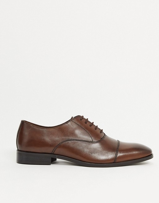 Dune salter lace up shoes in brown leather
