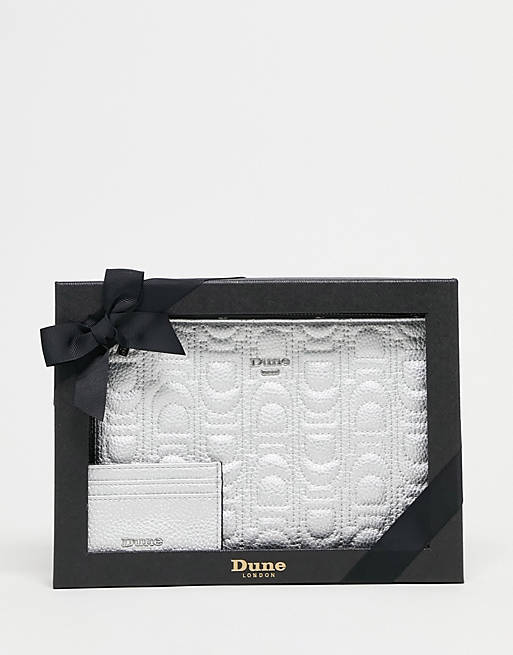 Dune - Set regalo con pochette e portacarte argento