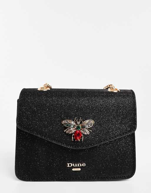 Dune - Sort minitaske med kædestrop og insektudsmykning , 3 af 4