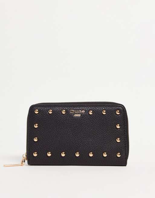 Dune stud detail purse in black | ASOS