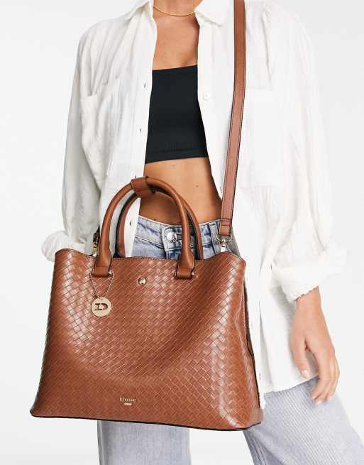 Dune textured tote bag in tan