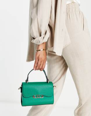 Dune top handle grab bag in green | ASOS