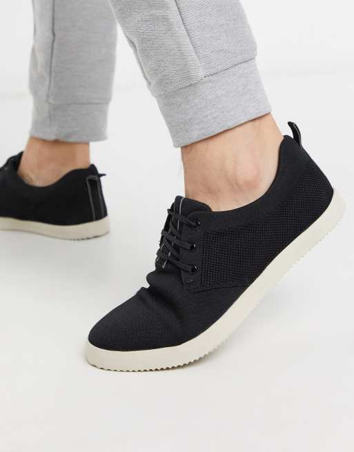 dune black sock trainers