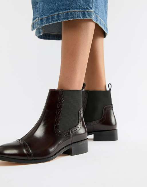 Dune Tyra Leather Chelsea Boots ASOS