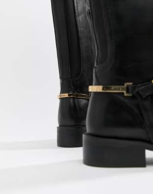 Dune upton leather knee boots hotsell