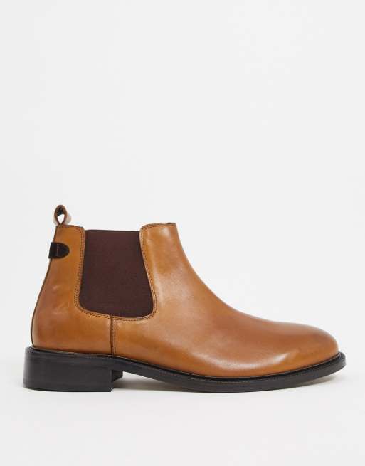 dark tan chelsea boots