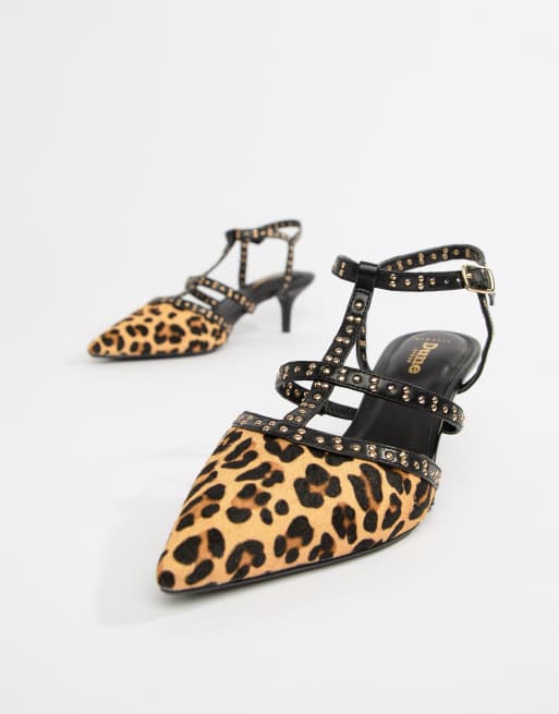 Dune studded shop kitten heels