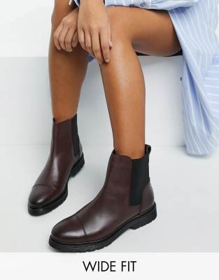 dune burgundy chelsea boots