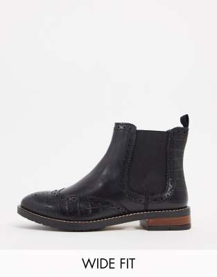 dune wide fit chelsea boots