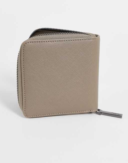Dune zip around wallet in taupe ASOS