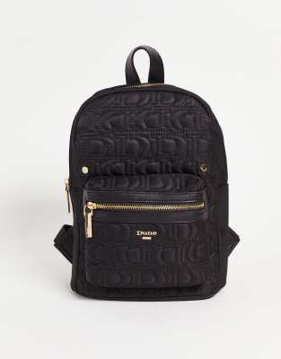 Dune zip pocket backpack in black