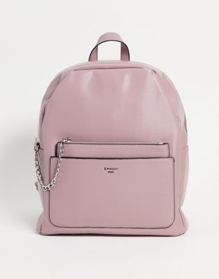 Dune zip pocket backpack in pink