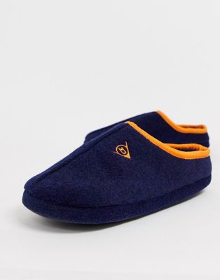 Dunlop - Fleece instap-pantoffels in marineblauw