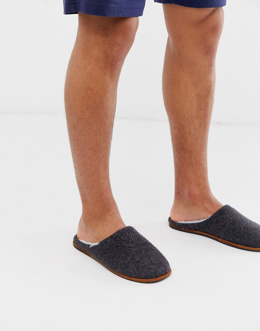 Dunlop - grå strikkede slippers