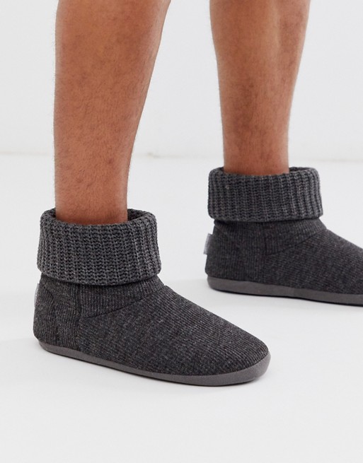 Dunlop knit collar boot in grey