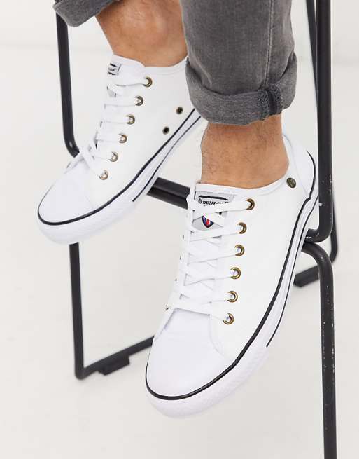 Dunlop lace up plimsolls in white | ASOS