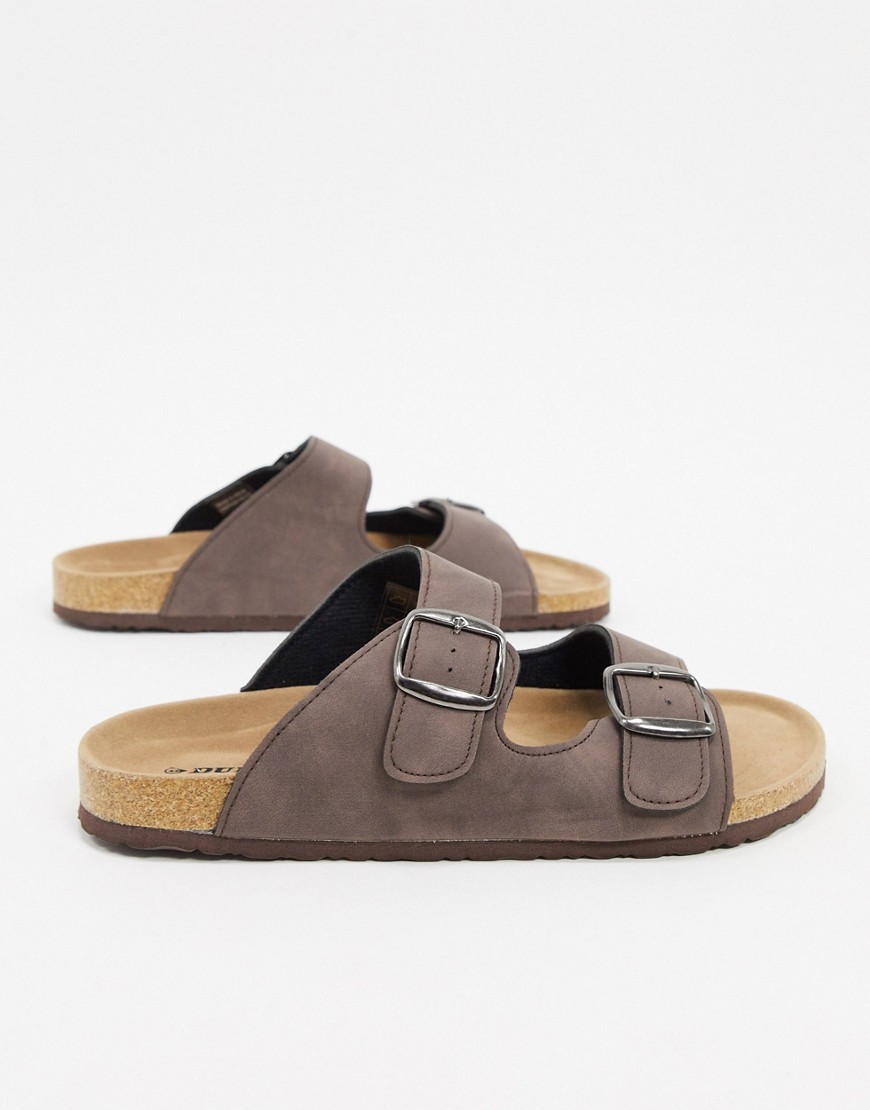 Dunlop sandals in brown with buckle