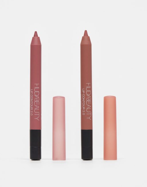 Dúo de delineador de labios de tamaño pequeño de Huda Beauty: Tono Blushed Pinks (ahorra un 21%), 3 de 4
