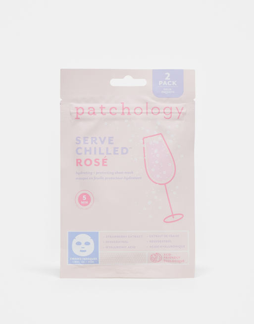Dúo de mascarillas de lámina de 5 minutos Serve Chilled Rose de Patchology 