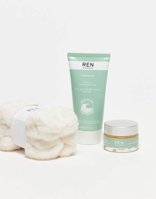 Dúo de productos de cuidado de la piel Cleanse & Nourish Evercalm de REN, 2 de 4