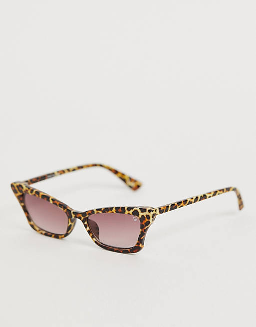 Dusk Till Dawn – Maneater – Eckige Sonnenbrille mit Leopardenmuster